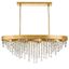 Antique Gold Crystal 8-Light Chandelier with Hand Cut Beads