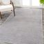 Haze Solid Light Gray 4' x 6' Synthetic Area Rug