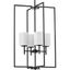 Elegant Replay Black and Brushed Nickel 4-Light Foyer Pendant