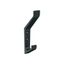 Matte Black Double Prong Metal Wall Hook