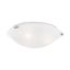 Transitional Brushed Nickel 3-Light Flush Mount with White Alabaster Glass