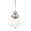 Elsie Polished Nickel 1-Light Pendant with Opal Glossy Glass Shade