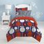 Navy Reversible Microfiber Twin Kids Sports Bed Set