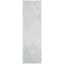 Gray Hand-Tufted Wool and Viscose Geometric Runner Rug