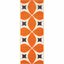 Handmade Tufted Deep Orange Synthetic Runner Rug, 32x6 in