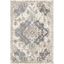 Beige and Purple Distressed Rectangular Synthetic Area Rug