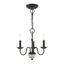 Black Finish Mini 3-Light Candelabra Chandelier