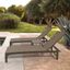 Ergonomic Outdoor Aluminum Lounge Set with Adjustable Chairs & Side Table - Brown