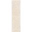 Ivory Hand-Tufted Wool and Synthetic Shag Runner Rug