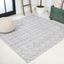 Vintage Moroccan Diamond 5' Square Light Gray Indoor/Outdoor Rug