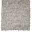 Hand-Knotted White Leather Square Shag Rug - 6'x6'