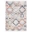 Gray and Multicolor Diamond Pattern Synthetic Area Rug