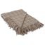 Stone Checked Plaid Cotton Sherpa Throw Blanket