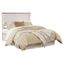 Whitewash Queen Transitional Wood Panel Bed