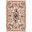 Ivory and Rose Flat Woven Cotton Area Rug, 5' x 8'