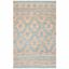 Bohemian Nomadic Blue & Natural 9' x 12' Handwoven Kilim Rug