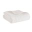 White Oversized Quilted Throw with Scalloped Edges