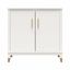 White MDF 2-Door Accent Cabinet with Adjustable Shelving