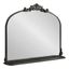 Arendahl Black Iron Arch Vanity Mirror with Shelf