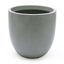 Gray Round Tapered Magnesium Oxide Outdoor Planter 12.2" H