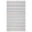 Gray and Beige Striped Wool Kilim Area Rug