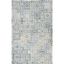 Ivory and Blue Geometric Hand-Tufted Wool Area Rug, 6' x 9'