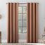 Pecan Brown Linen Blend Blackout Grommet Curtain Panel 50" x 63"