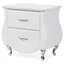 Erin Contemporary White Faux Leather 2-Drawer Nightstand