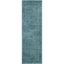 Hand-Knotted Blue Viscose Traditional Runner Rug