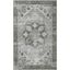 Elegant Grey Synthetic 6' x 9' Hand-Knotted Area Rug