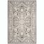 Elegance Floral Dark Grey/Cream 3' x 5' Synthetic Round Rug