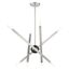 Monaco 8-Light Brushed Nickel Sputnik Chandelier