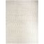 Ivory and Gray Moroccan Trellis Washable Area Rug 6'7" x 9'