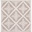 Ivory Elegance 6' Square Hand-Knotted Wool Area Rug