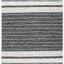 Black and Ivory Striped Wool Cotton Square Area Rug