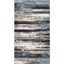 Luxurious Cream & Blue Abstract Synthetic Shag Rug - 2'6" x 4'