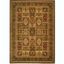 Reversible Multi/Green Traditional 9' x 12' Easy-Care Area Rug