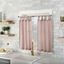 Rose Quartz Sheer Cotton Twist Tab Kitchen Curtain Pair