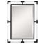 Balkan 37" Black and Clear Acrylic Rectangular Mirror