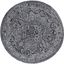 Black Round Hand-Tufted Wool Medallion Area Rug