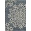 Handmade Blue Wool and Viscose Tufted Area Rug, 2' x 3'