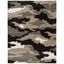 Gray and Beige Camouflage Shag 8' x 10' Area Rug