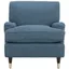 Navy Spot 29" Contemporary Leather & Wood Arm Chair