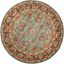 Heritage Blue and Brown 8' Round Hand-Tufted Wool Area Rug