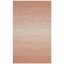 Ivory and Orange Handwoven Cotton Area Rug, 5' x 8'