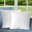 White Microfiber Square Throw Pillow Set with Down Alternative Fill