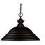 Matte Black 16" Steel Pendant Light with Stepped Shade