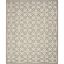 Ivory Grey Geometric 6' x 9' Easy-Care Synthetic Area Rug