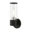 Sleek Urban Black and Nickel Dimmable Glass Sconce