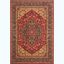 Elegant Red Synthetic 79" Tufted Rectangular Area Rug